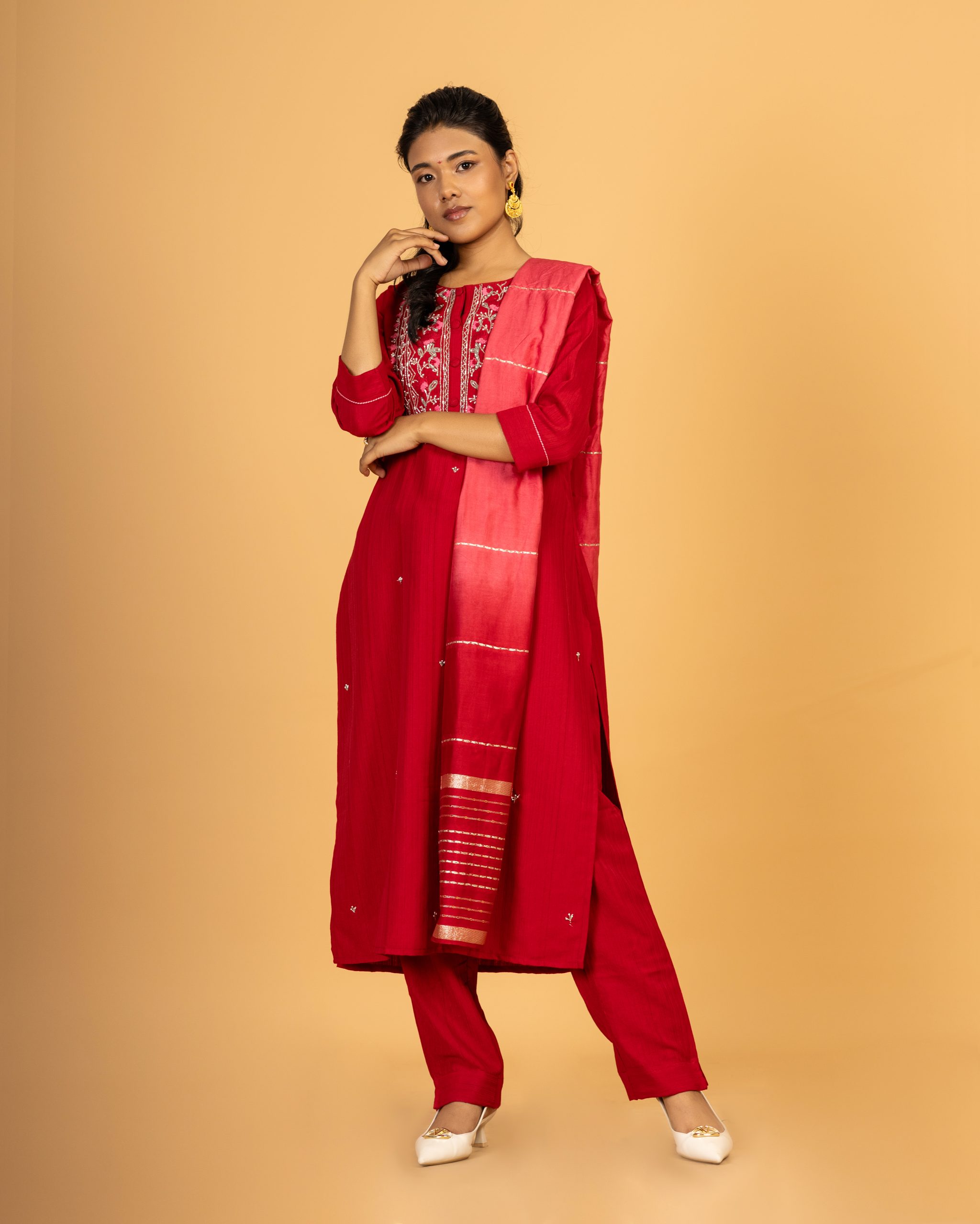 Resham Embroidery Kurtha